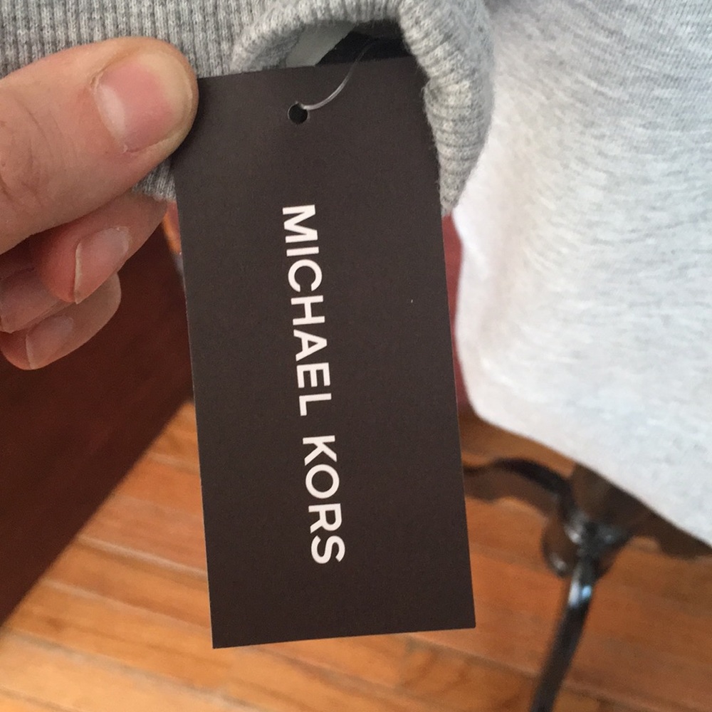 NWT Michael KORS Gray Hooded Sweatshirt - Picture 4 of 6